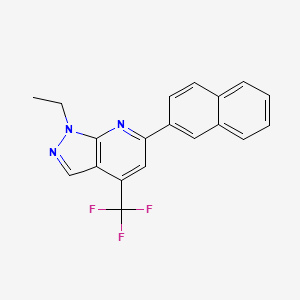 1-ethyl-6-(2-naphthyl)-4-(trifluoromethyl)-1H-pyrazolo[3,4-b]pyridine