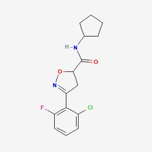 3-(2-chloro-6-fluorophenyl)-N-cyclopentyl-4,5-dihydro-5-isoxazolecarboxamide