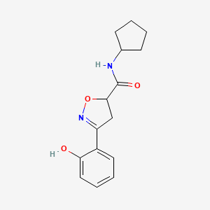 N~5~-CYCLOPENTYL-3-(2-HYDROXYPHENYL)-4,5-DIHYDRO-5-ISOXAZOLECARBOXAMIDE