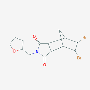 molecular formula C14H17Br2NO3 B435431 5,6-dibromo-2-(tetrahydrofuran-2-ylmethyl)hexahydro-1H-4,7-methanoisoindole-1,3(2H)-dione CAS No. 488786-97-6