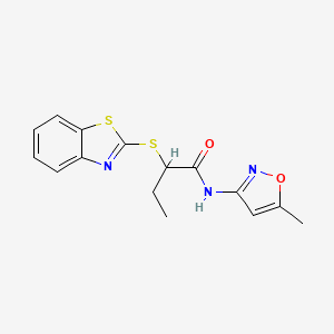 2-(1,3-benzothiazol-2-ylsulfanyl)-N-(5-methyl-1,2-oxazol-3-yl)butanamide