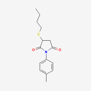 molecular formula C15H19NO2S B4354331 3-(butylthio)-1-(4-methylphenyl)-2,5-pyrrolidinedione 