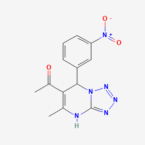 1-[5-METHYL-7-(3-NITROPHENYL)-4H,7H-[1,2,3,4]TETRAZOLO[1,5-A]PYRIMIDIN-6-YL]ETHAN-1-ONE