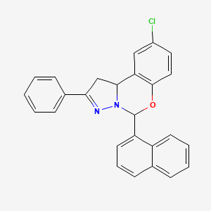 9-chloro-5-(1-naphthyl)-2-phenyl-1,10b-dihydropyrazolo[1,5-c][1,3]benzoxazine