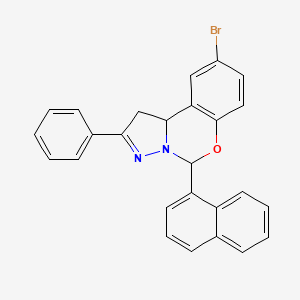 9-bromo-5-(1-naphthyl)-2-phenyl-1,10b-dihydropyrazolo[1,5-c][1,3]benzoxazine