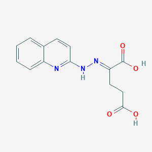 molecular formula C14H13N3O4 B4354398 2-(2-quinolinylhydrazono)pentanedioic acid 