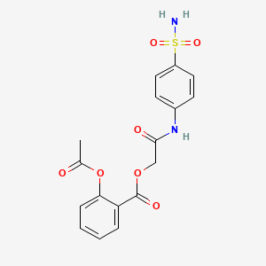 molecular formula C17H16N2O7S B4354414 2-[4-(AMINOSULFONYL)ANILINO]-2-OXOETHYL 2-(ACETYLOXY)BENZOATE 