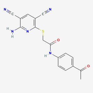 N~1~-(4-ACETYLPHENYL)-2-[(6-AMINO-3,5-DICYANO-2-PYRIDYL)SULFANYL]ACETAMIDE