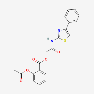 2-oxo-2-[(4-phenyl-1,3-thiazol-2-yl)amino]ethyl 2-(acetyloxy)benzoate