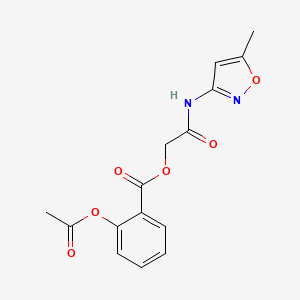 molecular formula C15H14N2O6 B4354451 2-[(5-methyl-3-isoxazolyl)amino]-2-oxoethyl 2-(acetyloxy)benzoate 