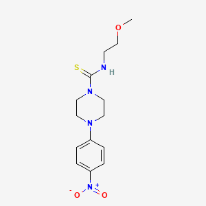 N-(2-methoxyethyl)-4-(4-nitrophenyl)piperazine-1-carbothioamide