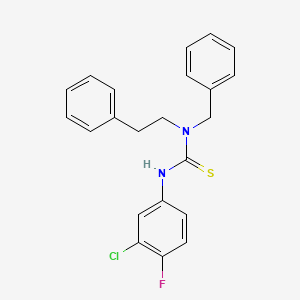 N-BENZYL-N'-(3-CHLORO-4-FLUOROPHENYL)-N-PHENETHYLTHIOUREA