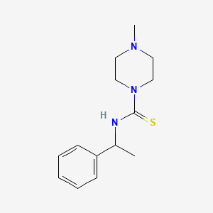 4-methyl-N-(1-phenylethyl)-1-piperazinecarbothioamide