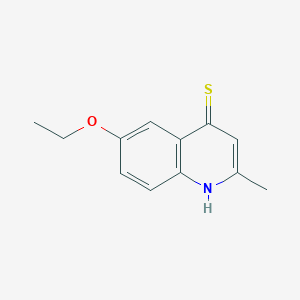 molecular formula C12H13NOS B4354510 6-ethoxy-2-methyl-4-quinolinethiol 