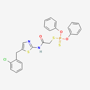 S-(2-{[5-(2-chlorobenzyl)-1,3-thiazol-2-yl]amino}-2-oxoethyl) O,O-diphenyl dithiophosphate