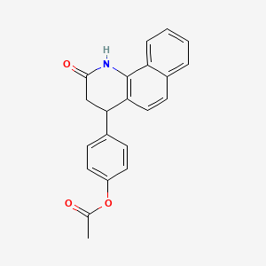 4-(2-oxo-1,2,3,4-tetrahydrobenzo[h]quinolin-4-yl)phenyl acetate