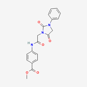 METHYL 4-{[2-(2,5-DIOXO-3-PHENYL-1-IMIDAZOLIDINYL)ACETYL]AMINO}BENZOATE