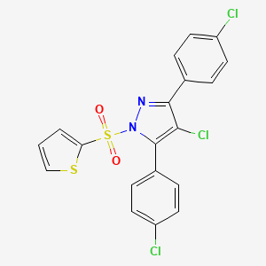 4-CHLORO-3,5-BIS(4-CHLOROPHENYL)-1H-PYRAZOL-1-YL (2-THIENYL) SULFONE