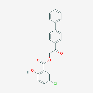 molecular formula C21H15ClO4 B435460 2-[1,1'-Biphenyl]-4-yl-2-oxoethyl 5-chloro-2-hydroxybenzoate CAS No. 292612-68-1