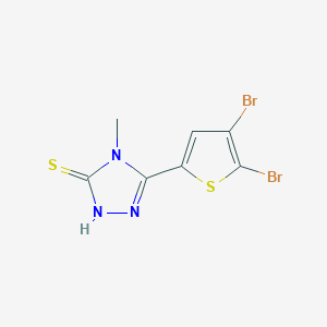 molecular formula C7H5Br2N3S2 B4354688 5-(4,5-Dibromothiophen-2-yl)-4-methyl-2,4-dihydro-3H-1,2,4-triazole-3-thione 