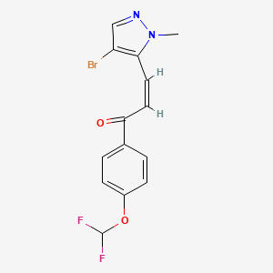 (Z)-3-(4-BROMO-1-METHYL-1H-PYRAZOL-5-YL)-1-[4-(DIFLUOROMETHOXY)PHENYL]-2-PROPEN-1-ONE