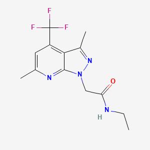 2-[3,6-dimethyl-4-(trifluoromethyl)-1H-pyrazolo[3,4-b]pyridin-1-yl]-N-ethylacetamide