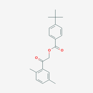 molecular formula C21H24O3 B435474 2-(2,5-Dimethylphenyl)-2-oxoethyl 4-tert-butylbenzoate CAS No. 379253-03-9