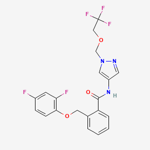 2-[(2,4-difluorophenoxy)methyl]-N-{1-[(2,2,2-trifluoroethoxy)methyl]-1H-pyrazol-4-yl}benzamide