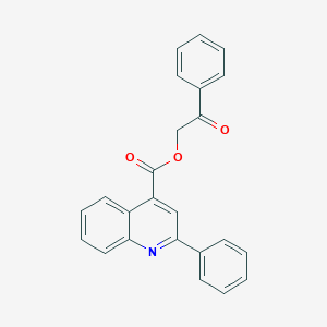 molecular formula C24H17NO3 B435478 2-Oxo-2-phenylethyl 2-phenyl-4-quinolinecarboxylate CAS No. 336179-83-0