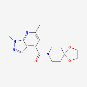 8-[(1,6-dimethyl-1H-pyrazolo[3,4-b]pyridin-4-yl)carbonyl]-1,4-dioxa-8-azaspiro[4.5]decane