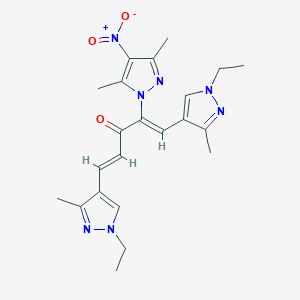 2-(3,5-dimethyl-4-nitro-1H-pyrazol-1-yl)-1,5-bis(1-ethyl-3-methyl-1H-pyrazol-4-yl)-1,4-pentadien-3-one