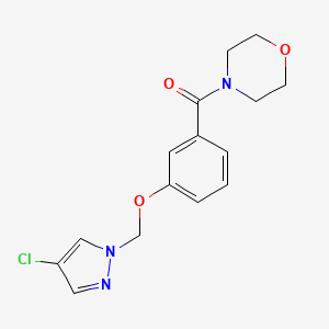 {3-[(4-CHLORO-1H-PYRAZOL-1-YL)METHOXY]PHENYL}(MORPHOLINO)METHANONE