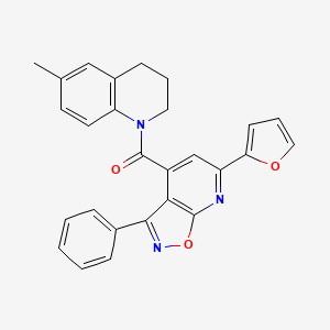 [6-(2-FURYL)-3-PHENYLISOXAZOLO[5,4-B]PYRIDIN-4-YL][6-METHYL-3,4-DIHYDRO-1(2H)-QUINOLINYL]METHANONE