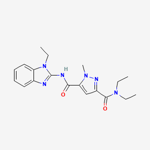 N,N-DIETHYL-N-(1-ETHYL-1H-1,3-BENZIMIDAZOL-2-YL)-1-METHYL-1H-PYRAZOLE-3,5-DICARBOXAMIDE