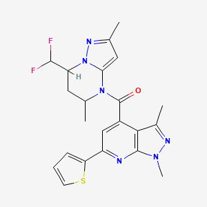 [7-(DIFLUOROMETHYL)-2,5-DIMETHYL-6,7-DIHYDROPYRAZOLO[1,5-A]PYRIMIDIN-4(5H)-YL][1,3-DIMETHYL-6-(2-THIENYL)-1H-PYRAZOLO[3,4-B]PYRIDIN-4-YL]METHANONE