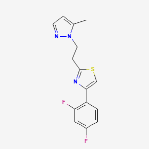 4-(2,4-difluorophenyl)-2-[2-(5-methyl-1H-pyrazol-1-yl)ethyl]-1,3-thiazole