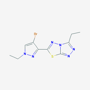 6-(4-bromo-1-ethyl-1H-pyrazol-3-yl)-3-ethyl[1,2,4]triazolo[3,4-b][1,3,4]thiadiazole