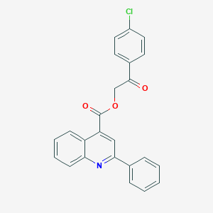 molecular formula C24H16ClNO3 B435489 2-(4-Chlorophenyl)-2-oxoethyl 2-phenylquinoline-4-carboxylate CAS No. 292612-47-6