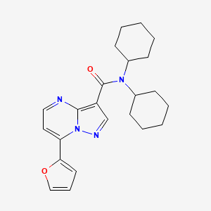 N,N-dicyclohexyl-7-(2-furyl)pyrazolo[1,5-a]pyrimidine-3-carboxamide