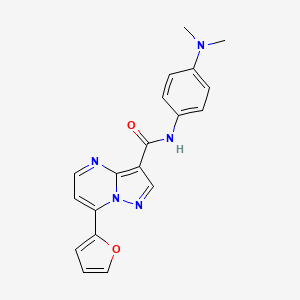 N-[4-(dimethylamino)phenyl]-7-(2-furyl)pyrazolo[1,5-a]pyrimidine-3-carboxamide