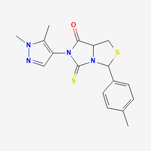 6-(1,5-dimethyl-1H-pyrazol-4-yl)-3-(4-methylphenyl)-5-thioxotetrahydro-7H-imidazo[1,5-c][1,3]thiazol-7-one