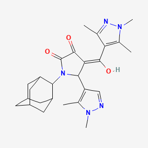 1-(2-adamantyl)-5-(1,5-dimethyl-1H-pyrazol-4-yl)-3-hydroxy-4-[(1,3,5-trimethyl-1H-pyrazol-4-yl)carbonyl]-1,5-dihydro-2H-pyrrol-2-one