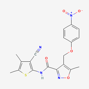 N-(3-cyano-4,5-dimethyl-2-thienyl)-5-methyl-4-[(4-nitrophenoxy)methyl]-3-isoxazolecarboxamide