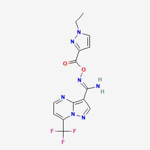 N'-{[(1-ethyl-1H-pyrazol-3-yl)carbonyl]oxy}-7-(trifluoromethyl)pyrazolo[1,5-a]pyrimidine-3-carboximidamide