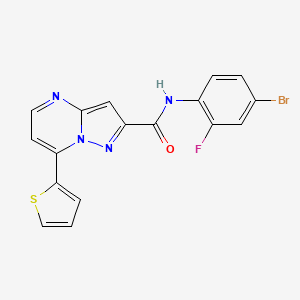 N-(4-bromo-2-fluorophenyl)-7-(2-thienyl)pyrazolo[1,5-a]pyrimidine-2-carboxamide