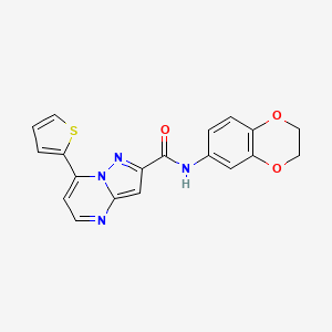 N~2~-(2,3-DIHYDRO-1,4-BENZODIOXIN-6-YL)-7-(2-THIENYL)PYRAZOLO[1,5-A]PYRIMIDINE-2-CARBOXAMIDE