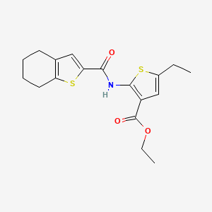 ETHYL 5-ETHYL-2-[(4,5,6,7-TETRAHYDRO-1-BENZOTHIOPHEN-2-YLCARBONYL)AMINO]-3-THIOPHENECARBOXYLATE