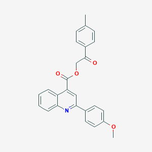 molecular formula C26H21NO4 B435502 2-(4-Methylphenyl)-2-oxoethyl 2-(4-methoxyphenyl)quinoline-4-carboxylate CAS No. 312947-69-6