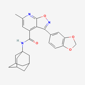 N-(1-ADAMANTYL)-3-(1,3-BENZODIOXOL-5-YL)-6-METHYLISOXAZOLO[5,4-B]PYRIDINE-4-CARBOXAMIDE