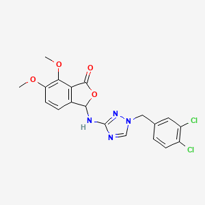 3-{[1-(3,4-DICHLOROBENZYL)-1H-1,2,4-TRIAZOL-3-YL]AMINO}-6,7-DIMETHOXY-1(3H)-ISOBENZOFURANONE